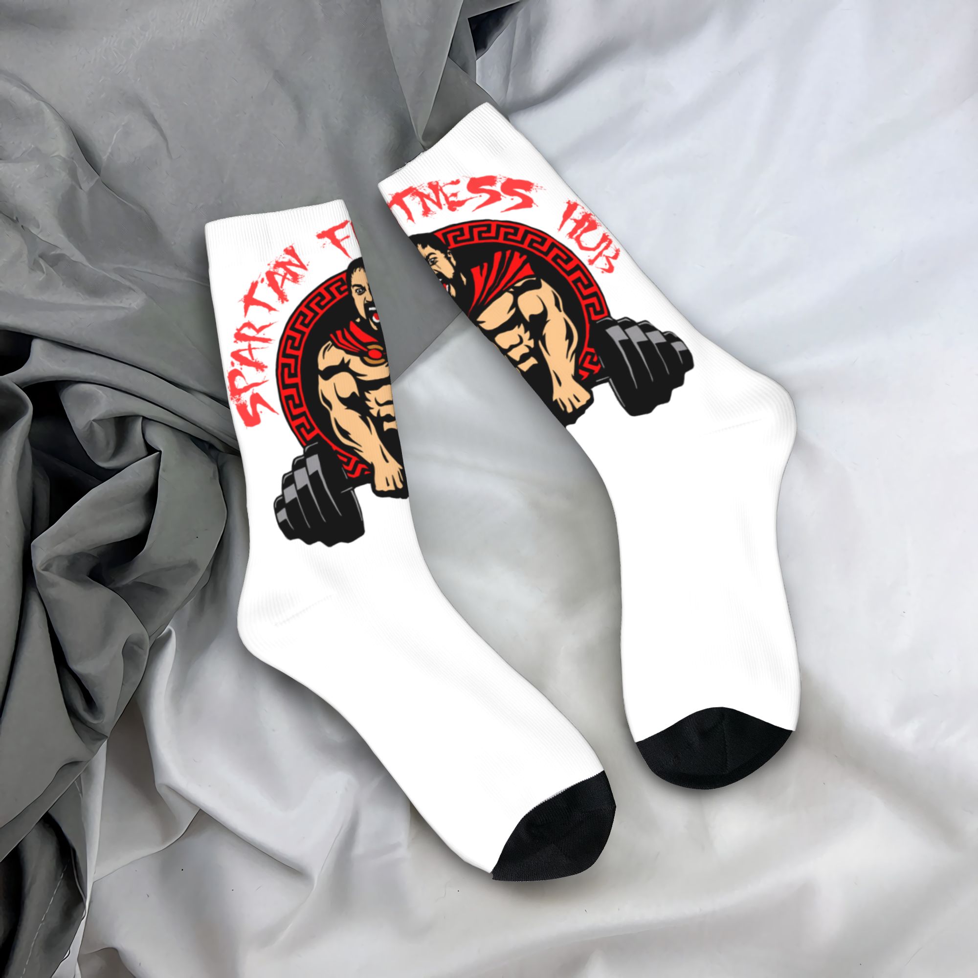 Dress Sock Men - Meias Personalizadas Spartan Gym para Homens,
