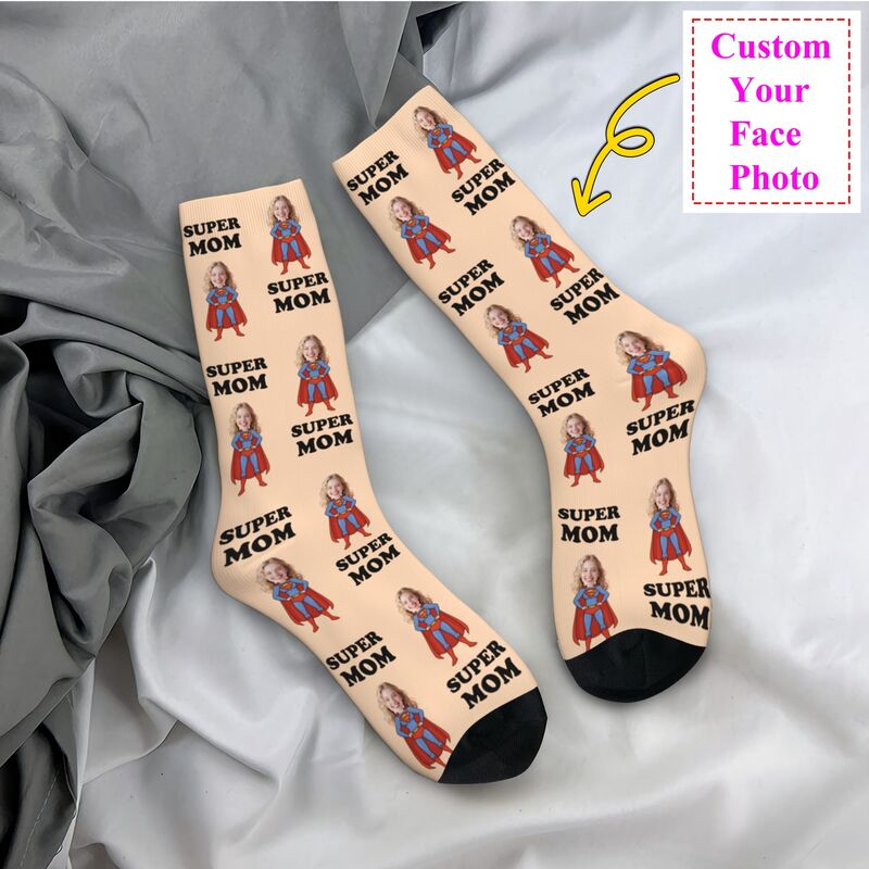 Dress Sock Men - Super mãe personalizado masculino tripulação meias