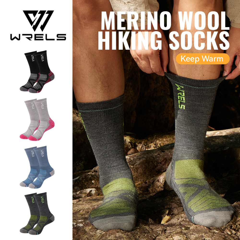 Wool Hiking Sock - Wrels 1/2/3 meias de lã merino