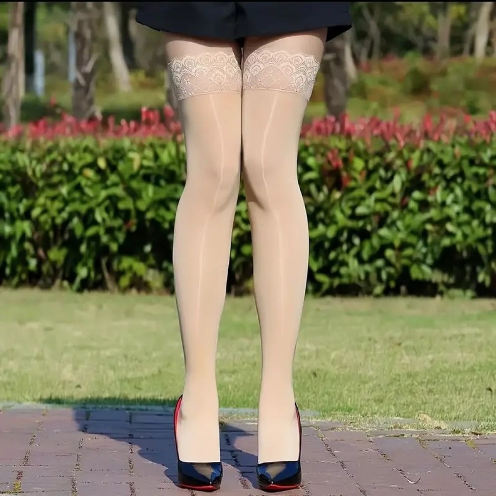 Meias Altas Transparentes Bril - Thigh High Sock Stay Up avaliação e preço
