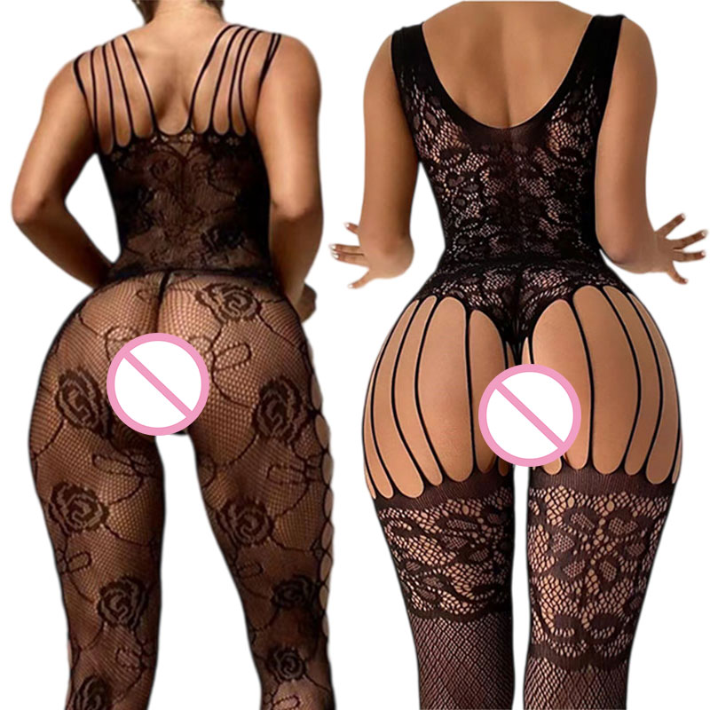Preto crotchless macio estiram - Fishnet Stocking Women avaliação e preço