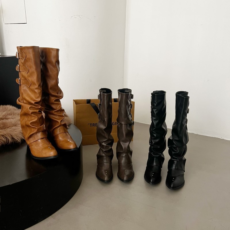 Botas de cano longo dobráveis  - Knee High Sock Women avaliação e preço