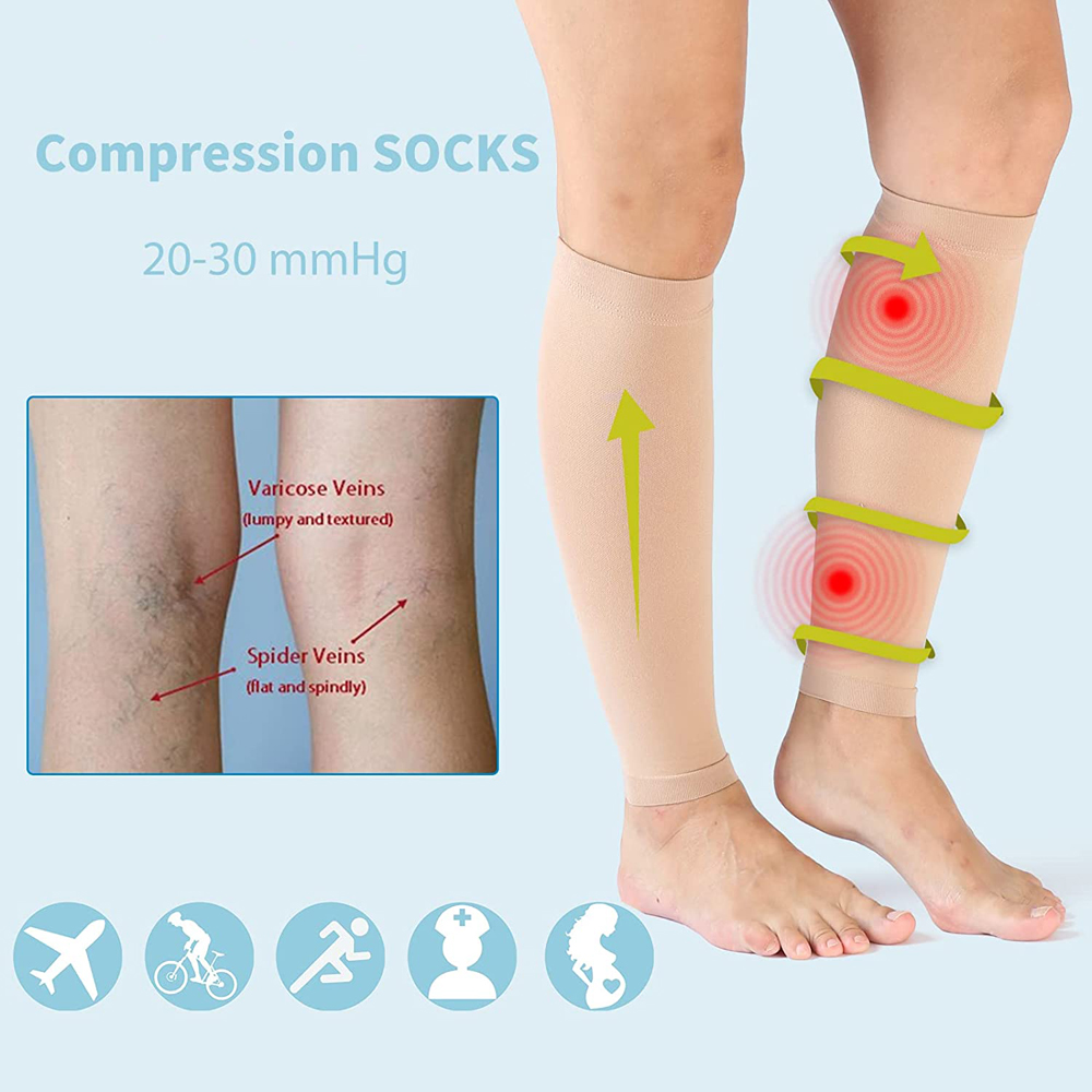 1 par de manga de compressão d - Compression Sleeve Calf avaliação e preço