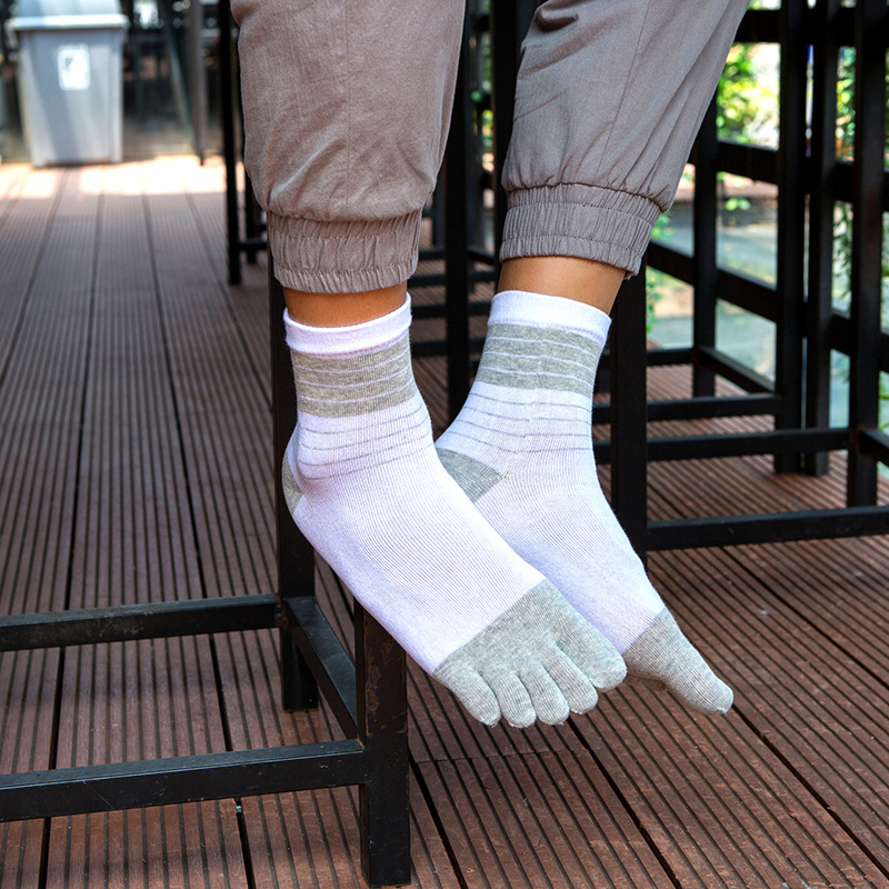 3/5 Pares de Meias Masculinas  - Toe Sock Split avaliação e preço