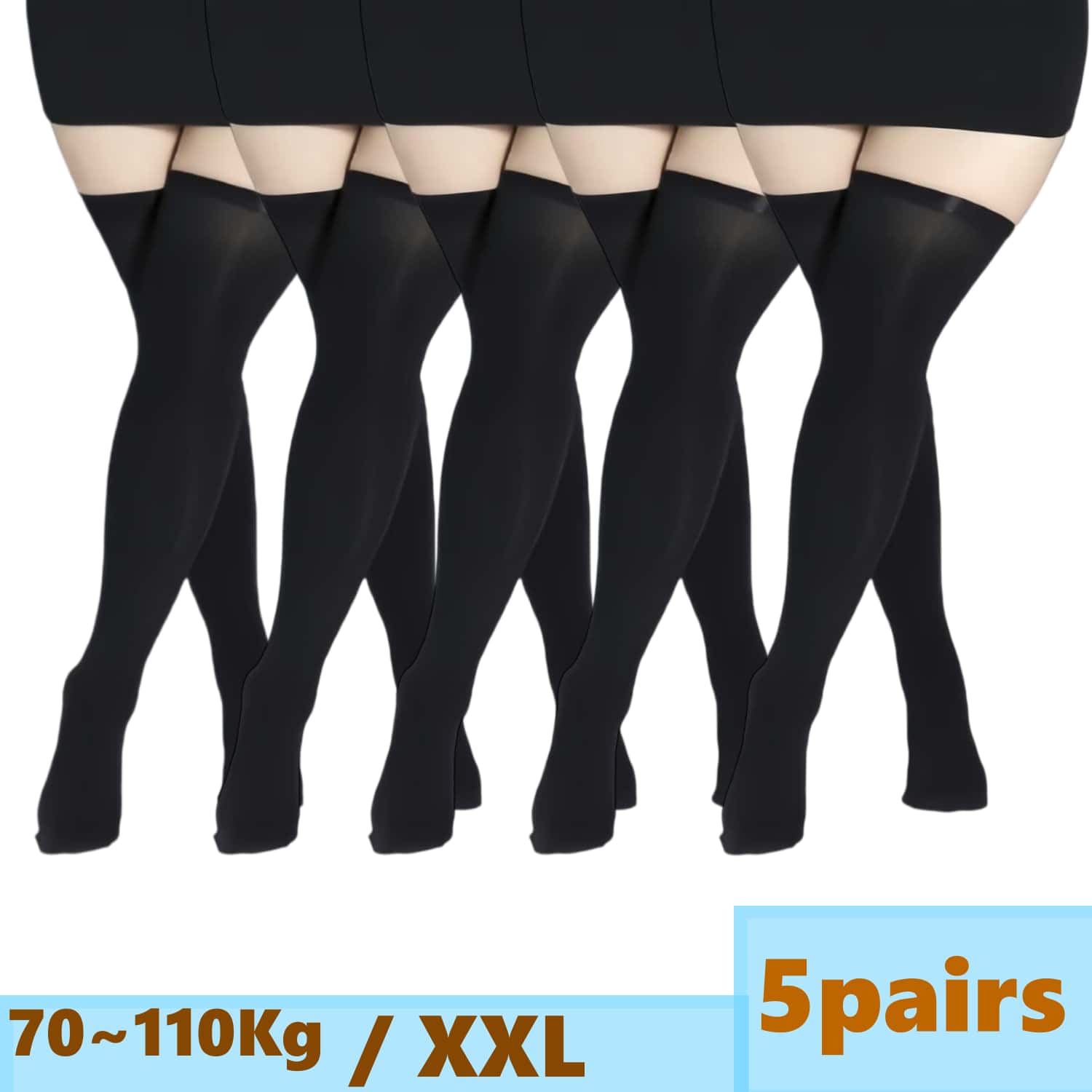 Meias de Renda Plus Size para  - Thigh High Sock Stay Up avaliação e preço