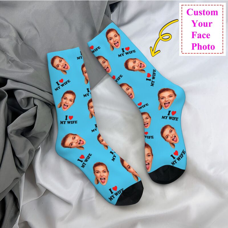 Eu amo minha esposa rosto pers - Dress Sock Men avaliação e preço