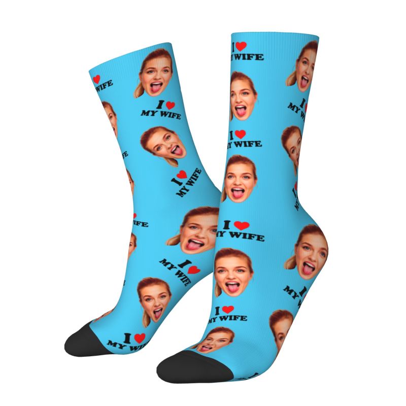 Eu amo minha esposa rosto pers - Dress Sock Men avaliação e preço