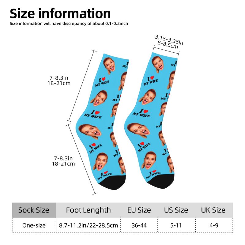 Eu amo minha esposa rosto pers - Dress Sock Men avaliação e preço