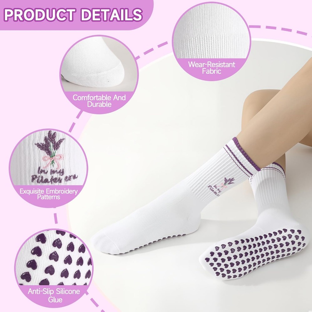 Meias de Yoga Femininas com Ba - Grip Sock Yoga avaliação e preço
